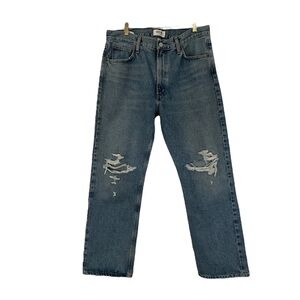 Agolde Mia Distressed straight leg
Women’s jeans. 100% organic cotton Si…